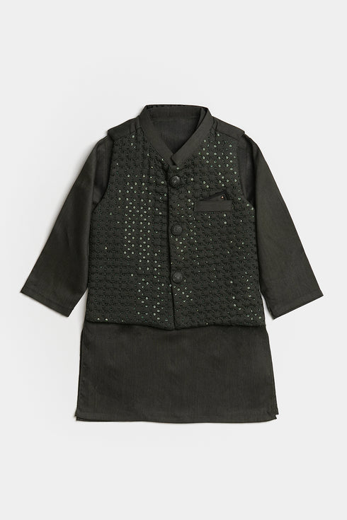 Embroidered Sequin Shalwaar kameez - Green