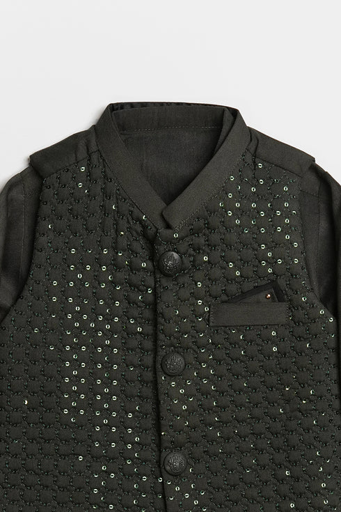 Embroidered Sequin Shalwaar kameez - Green