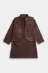 Sequins Shalwaar kameez - Brown