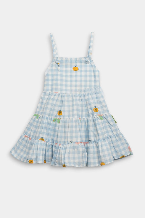 Printed Picnic Frock set - Peach