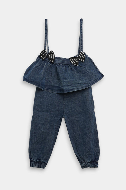 Printed Stripes Romper - Black