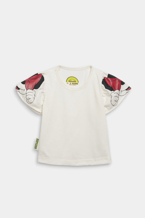 Printed Cutie Romper - Red