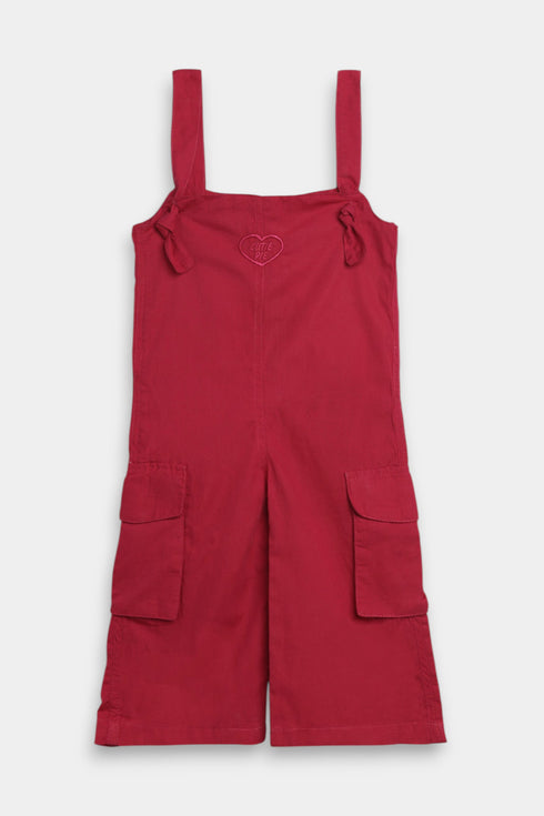 Printed Cutie Romper - Red