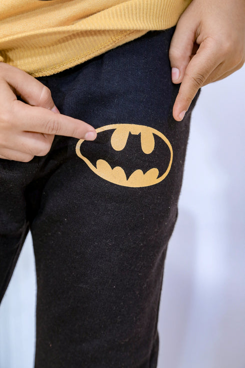 Printed Batman Tracksuit - Yellow