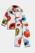 Printed Monster Nightsuit - White