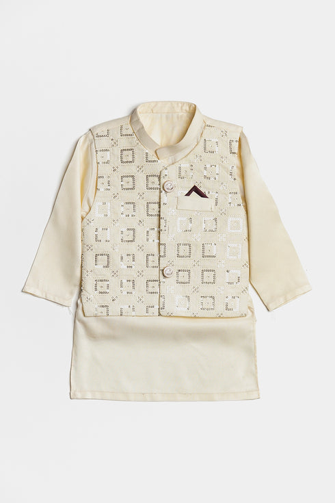 Embroidered Shalwaar kameez - Cream