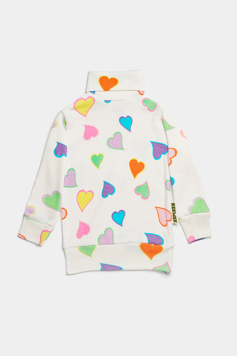 Hearts High-Neck - White