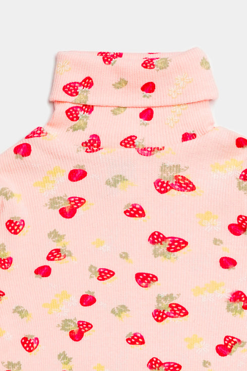 Strawberries High-Neck - Pink