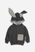 Pullover Bunny Hoodie - Grey
