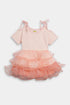Striped Frock - Peach