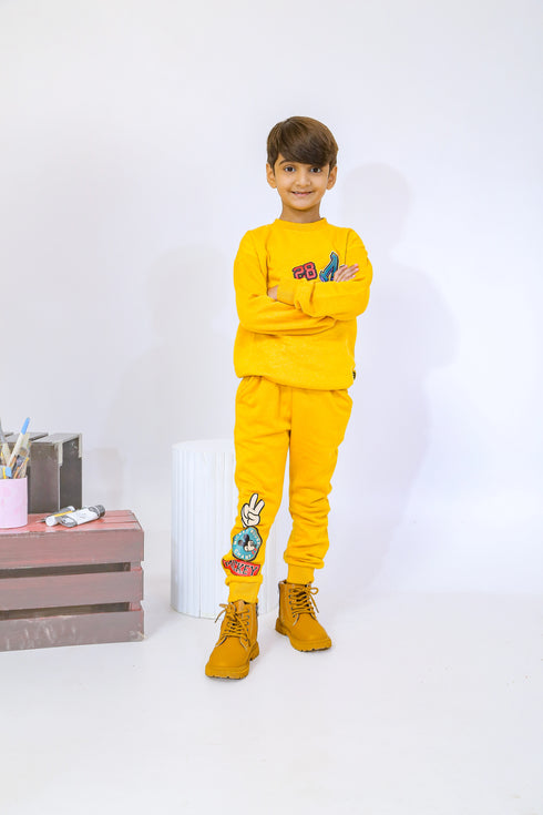 Printed Mickey Tracksuit - Yellow