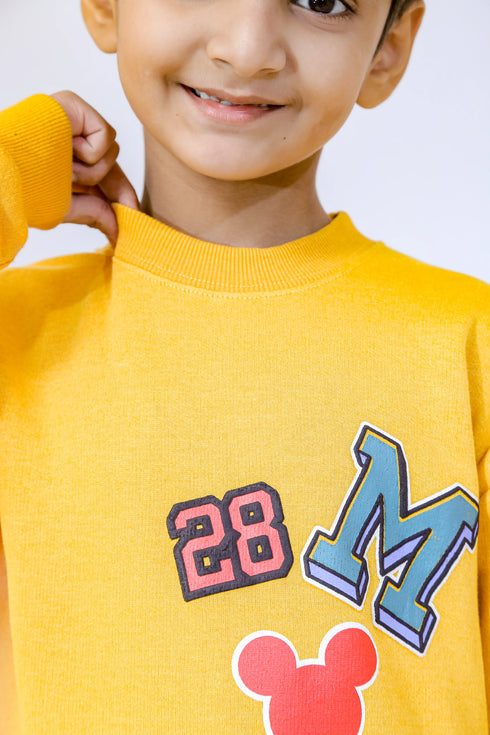 Printed Mickey Tracksuit - Yellow