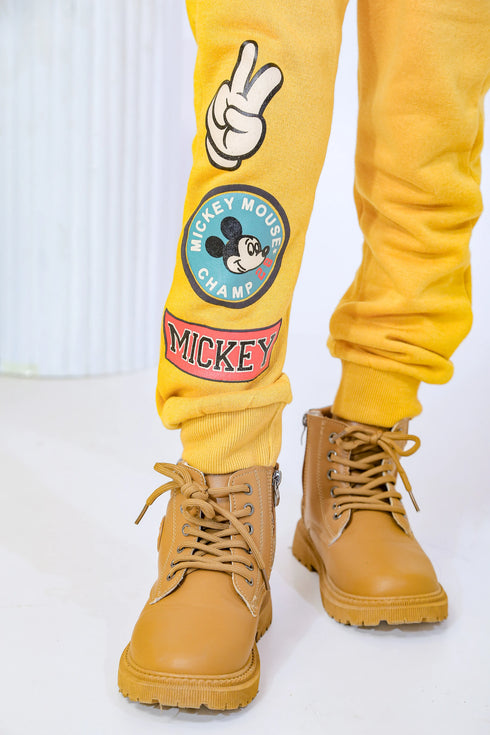 Printed Mickey Tracksuit - Yellow