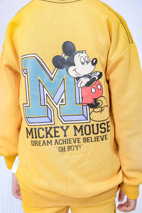 Printed Mickey Tracksuit - Yellow
