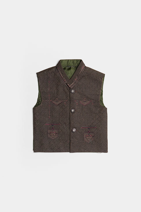 Embroidered Shalwaar kameez - Brown