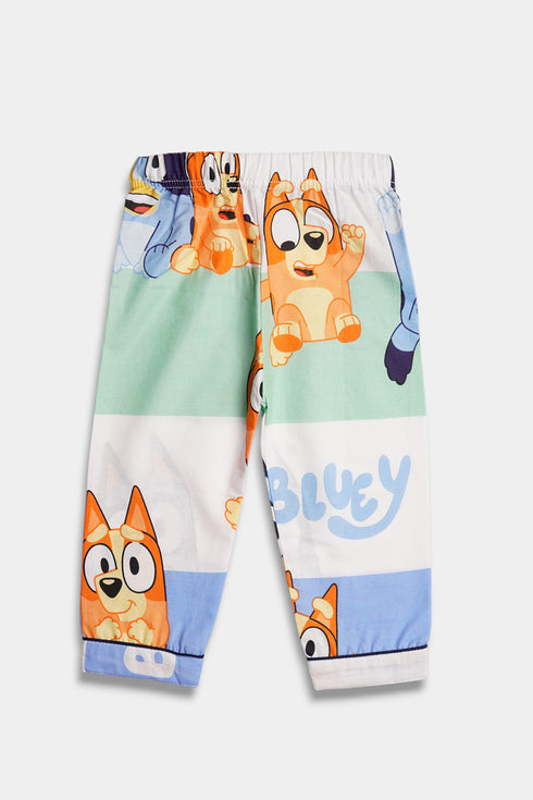 Printed Bluey Nightsuit - Blue