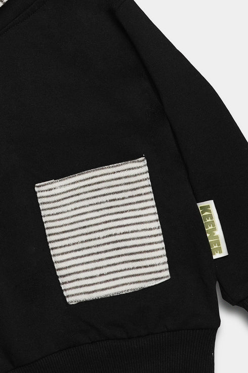 Pullover Bunny Hoodie - Black