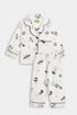 Printed Space Nightsuit - White