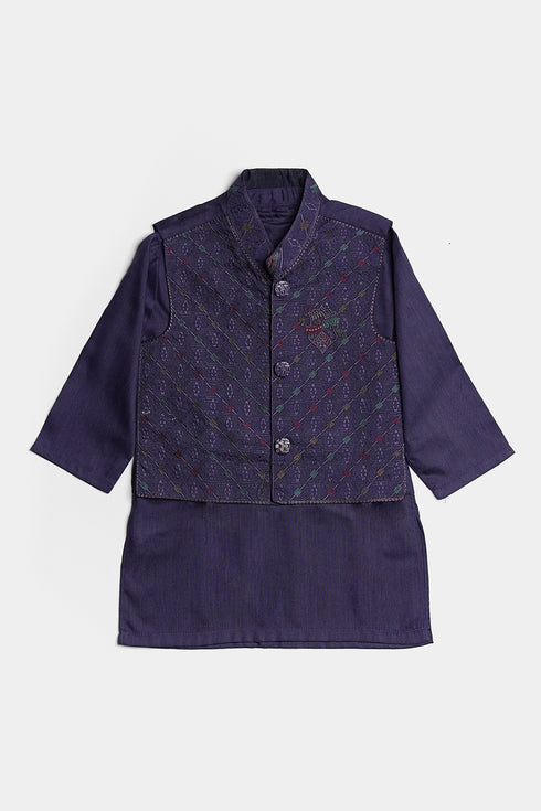 Embroidered Shalwaar kameez - Purple