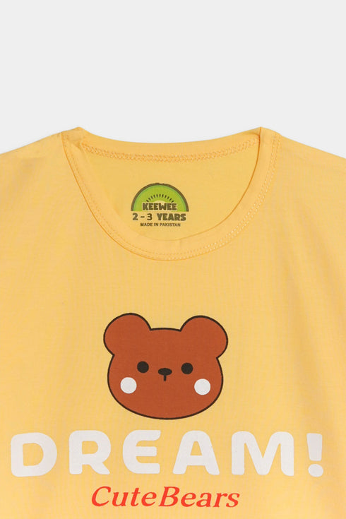 Printed Dream Nightsuit - Yellow