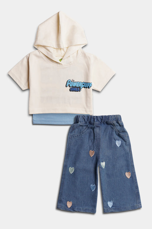 Printed Powerpuff Girls Set - Blue