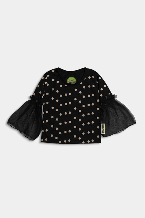 Printed Polka Plazo Set - Skin