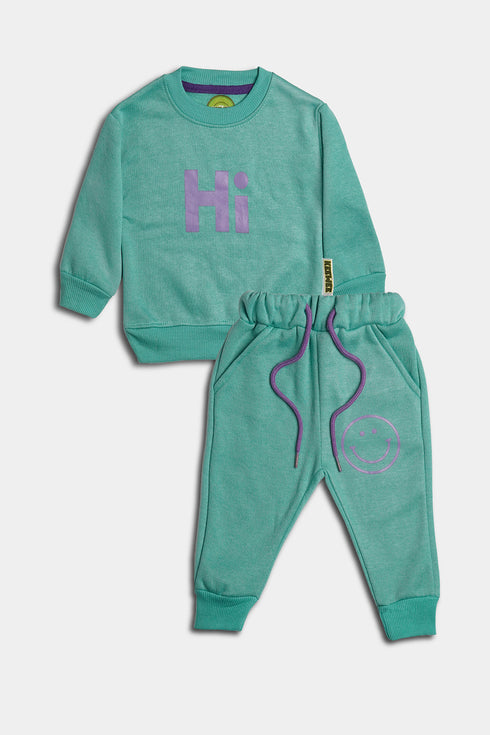 Printed Hi Tracksuit - Sea Green