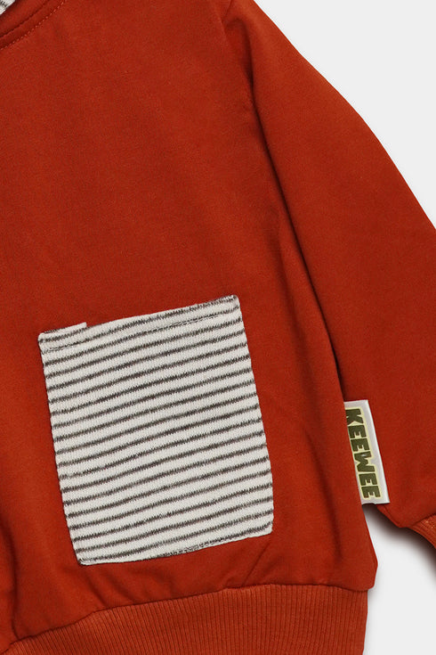 Pullover Bunny Hoodie - Rust