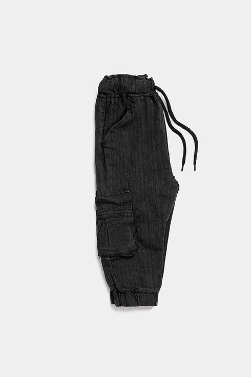 Black Cargo Denim