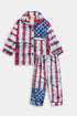 Printed America Nightsuit - Red