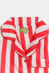 Printed Stripes Nightsuit - Red