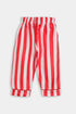 Printed Stripes Nightsuit - Red