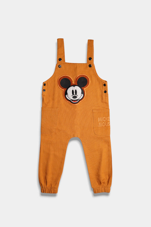 Printed Mouse Romper - Yellow