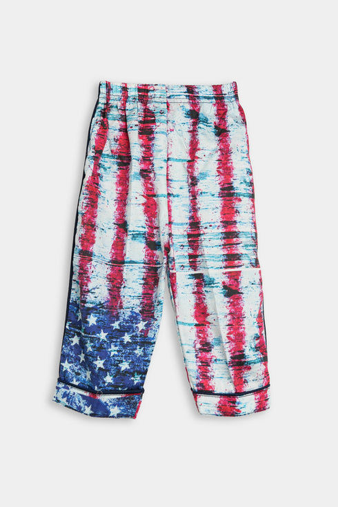 Printed America Nightsuit - Red