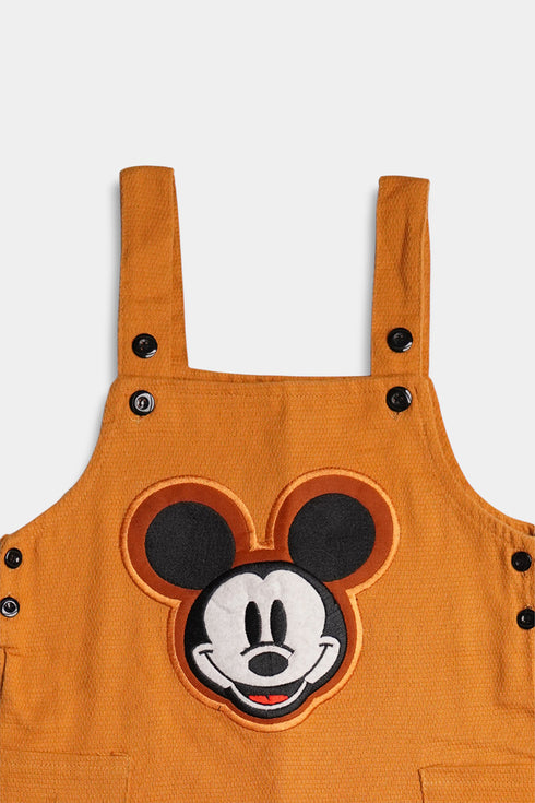 Printed Mouse Romper - Yellow