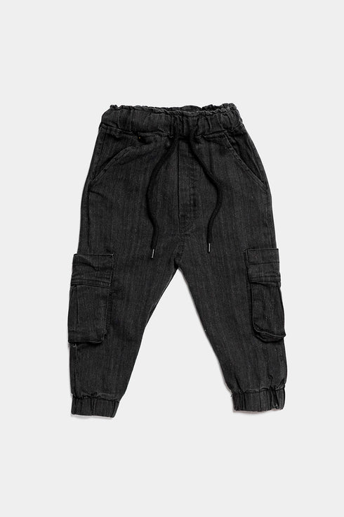 Black Cargo Denim